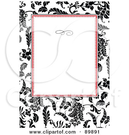Royalty-Free (RF) Clipart Illustration of a Floral Invitation Border And Frame With Copyspace - Version 29 by BestVector