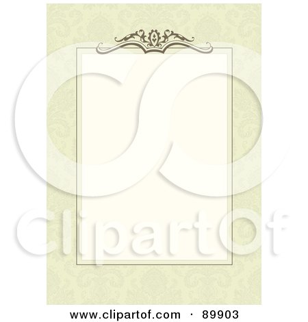Royalty-Free (RF) Clipart Illustration of a Decorative Invitation Border And Frame With Copyspace - Version 14 by BestVector