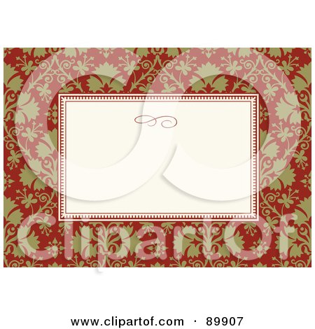 Royalty-Free (RF) Clipart Illustration of a Christmas Invitation Border And Frame With Copyspace - Version 6 by BestVector