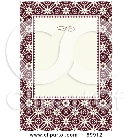 Royalty-Free (RF) Clipart Illustration of a Circle Pattern Invitation Border And Frame With Copyspace - Version 3 by BestVector