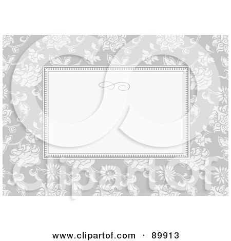 Royalty-Free (RF) Clipart Illustration of a Floral Invitation Border And Frame With Copyspace - Version 21 by BestVector