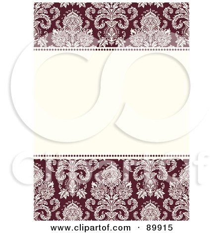 Royalty-Free (RF) Clipart Illustration of a Floral Invitation Border And Frame With Copyspace - Version 24 by BestVector