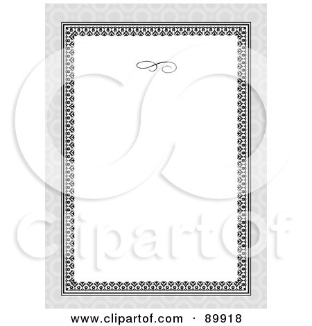 Royalty-Free (RF) Clipart Illustration of a Floral Invitation Border And Frame With Copyspace - Version 12 by BestVector