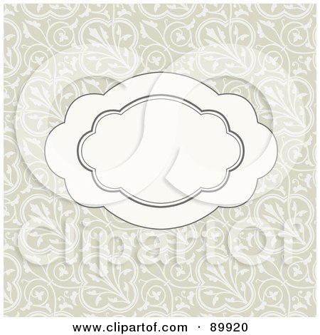 Royalty-Free (RF) Clipart Illustration of a Floral Invitation Border And Frame With Copyspace - Version 9 by BestVector