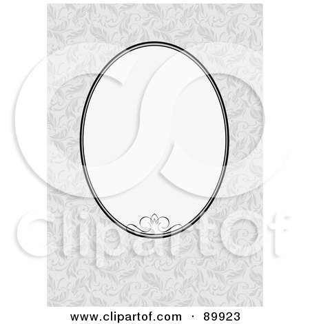 Royalty-Free (RF) Clipart Illustration of a Floral Invitation Border And Frame With Copyspace - Version 19 by BestVector