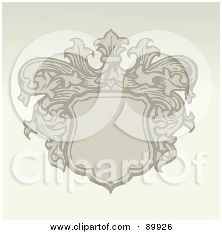 Royalty-Free (RF) Clipart Illustration of a Crest Pattern Invitation Border And Frame With Copyspace - Version 2 by BestVector
