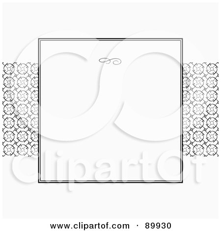 Royalty-Free (RF) Clipart Illustration of a Circle Pattern Invitation Border And Frame With Copyspace - Version 1 by BestVector