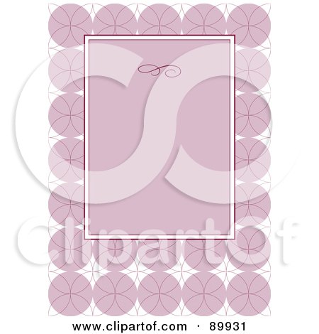 Royalty-Free (RF) Clipart Illustration of a Circle Pattern Invitation Border And Frame With Copyspace - Version 2 by BestVector