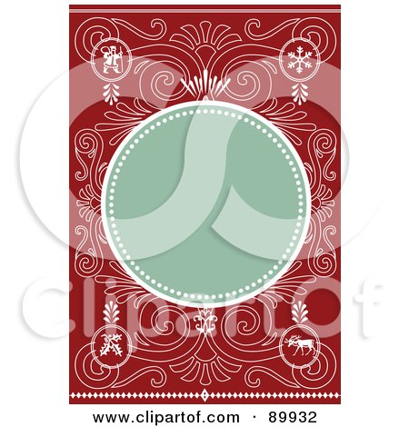 Royalty-Free (RF) Clipart Illustration of a Christmas Invitation Border And Frame With Copyspace - Version 3 by BestVector