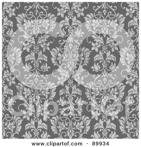 Royalty-Free (RF) Clipart Illustration of a Seamless Floral Pattern Background - Version 2 by BestVector