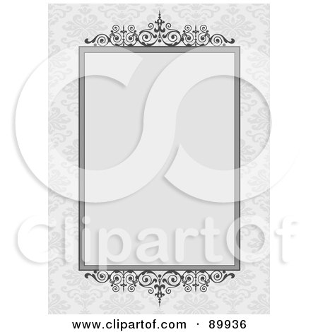 Royalty-Free (RF) Clipart Illustration of a Decorative Invitation Border And Frame With Copyspace - Version 12 by BestVector