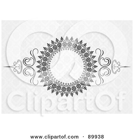 Royalty-Free (RF) Clipart Illustration of a Decorative Invitation Border And Frame With Copyspace - Version 5 by BestVector