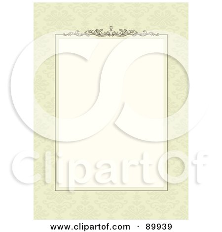 Royalty-Free (RF) Clipart Illustration of a Decorative Invitation Border And Frame With Copyspace - Version 3 by BestVector
