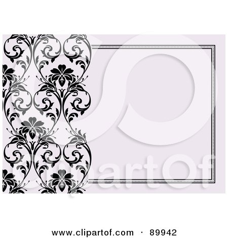 Royalty-Free (RF) Clipart Illustration of a Decorative Invitation Border And Frame With Copyspace - Version 13 by BestVector