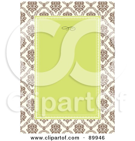 Royalty-Free (RF) Clipart Illustration of a Floral Invitation Border And Frame With Copyspace - Version 22 by BestVector