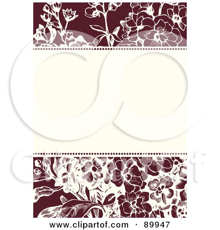 Royalty-Free (RF) Clipart Illustration of a Daisy Patterned Invitation Border And Frame With Copyspace - Version 2 by BestVector