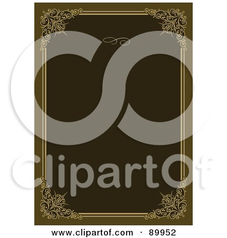 Royalty-Free (RF) Clipart Illustration of a Floral Invitation Border And Frame With Copyspace - Version 13 by BestVector