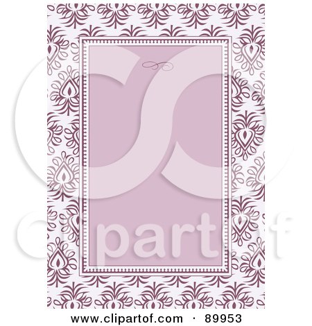 Royalty-Free (RF) Clipart Illustration of a Floral Invitation Border And Frame With Copyspace - Version 7 by BestVector