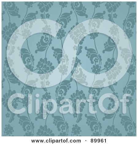 Royalty-Free (RF) Clipart Illustration of a Seamless Floral Pattern Background - Version 8 by BestVector