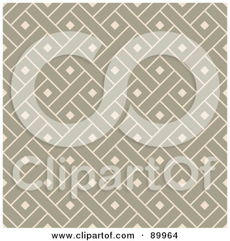 Royalty-Free (RF) Clipart Illustration of a Seamless Beige Crosshatch Pattern Background by BestVector