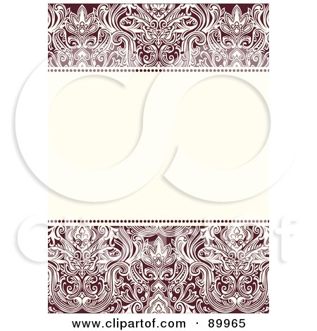 Royalty-Free (RF) Clipart Illustration of a Crest Pattern Invitation Border And Frame With Copyspace - Version 4 by BestVector