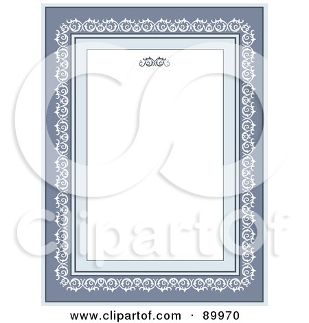 Royalty-Free (RF) Clipart Illustration of a Decorative Invitation Border And Frame With Copyspace - Version 6 by BestVector