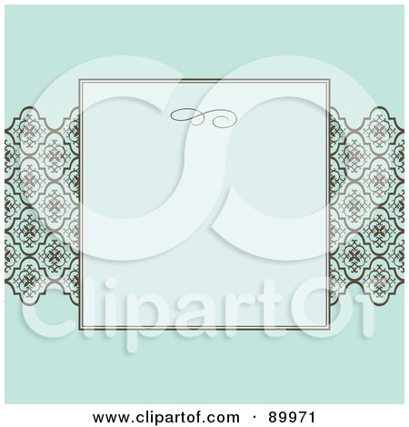 Royalty-Free (RF) Clipart Illustration of a Crest Pattern Invitation Border And Frame With Copyspace - Version 3 by BestVector