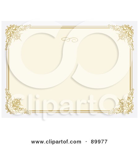 Royalty-Free (RF) Clipart Illustration of a Floral Invitation Border And Frame With Copyspace - Version 14 by BestVector