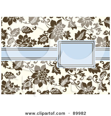 Royalty-Free (RF) Clipart Illustration of a Floral Invitation Border And Frame With Copyspace - Version 8 by BestVector