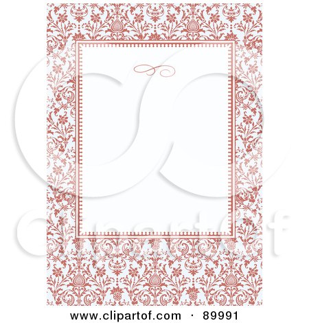 Royalty-Free (RF) Clipart Illustration of a Decorative Invitation Border And Frame With Copyspace - Version 15 by BestVector