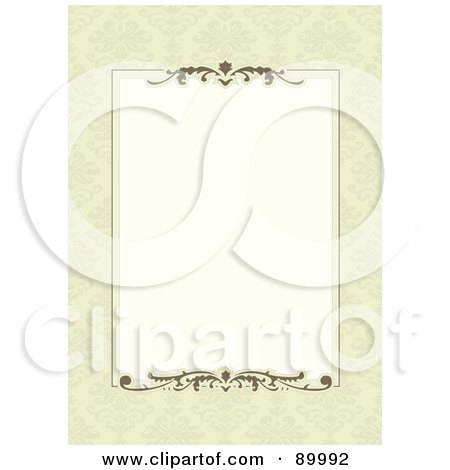 Royalty-Free (RF) Clipart Illustration of a Decorative Invitation Border And Frame With Copyspace - Version 1 by BestVector