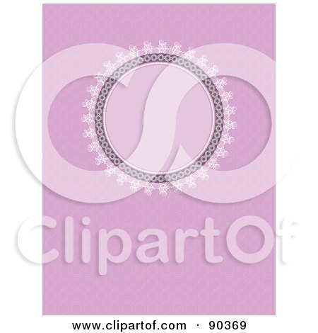 Royalty-Free (RF) Clipart Illustration of a Purple Background With A Blank Circle Design by KJ Pargeter