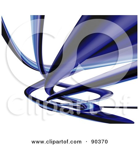 Royalty-Free (RF) Clipart Illustration of a Background Of 3d Blue Transparent Pipes Winding And Curving by KJ Pargeter