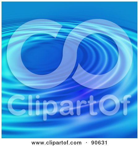 Royalty-Free (RF) Clipart Illustration of a Blue Rippling Water Background - 2 by Arena Creative
