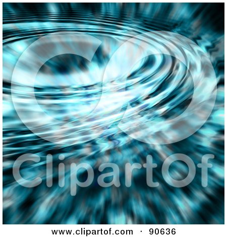 Royalty-Free (RF) Clipart Illustration of a Blue Rippling Water Background - 6 by Arena Creative