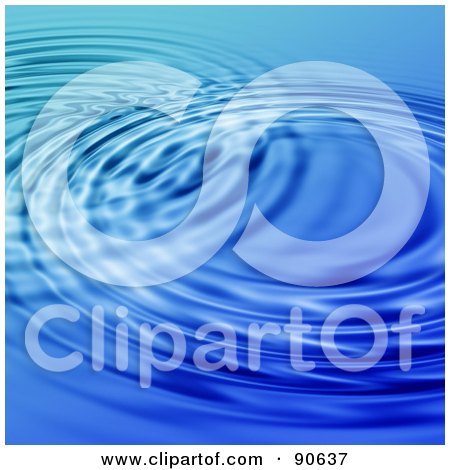 Royalty-Free (RF) Clipart Illustration of a Blue Rippling Water Background - 7 by Arena Creative