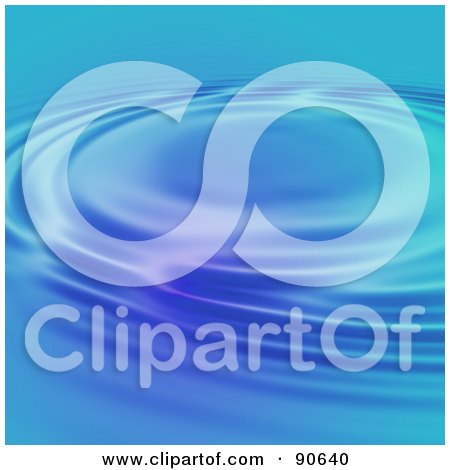Royalty-Free (RF) Clipart Illustration of a Blue Rippling Water Background - 8 by Arena Creative