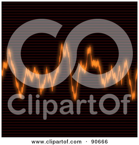 Royalty-Free (RF) Clipart Illustration of an Orange Equalizer Wave by Arena Creative