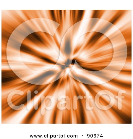 Royalty-Free (RF) Clipart Illustration of an Orange Zoom Blur Background by Arena Creative