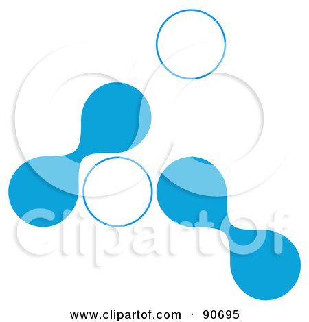 Royalty-Free (RF) Clipart Illustration of Blue And White Cells On White by Arena Creative