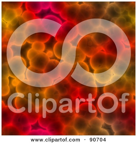 Royalty-Free (RF) Clipart Illustration of a Red And Orange Cell Pattern Background by Arena Creative