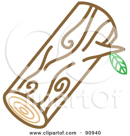 Royalty-Free (RF) Clipart Illustration of a Round Tree Log by Rosie Piter