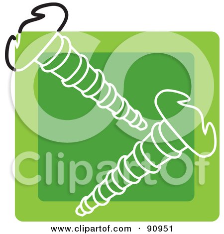 Royalty-Free (RF) Clipart Illustration of a Green Screws App Icon by Rosie Piter