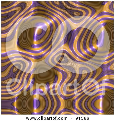 Royalty-Free (RF) Clipart Illustration of a Funky Brown And Purple Ripple Background by Arena Creative