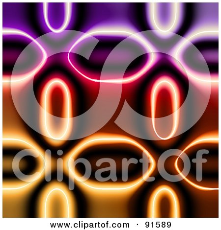 Royalty-Free (RF) Clipart Illustration of a Funky Background With Pill Shapes by Arena Creative