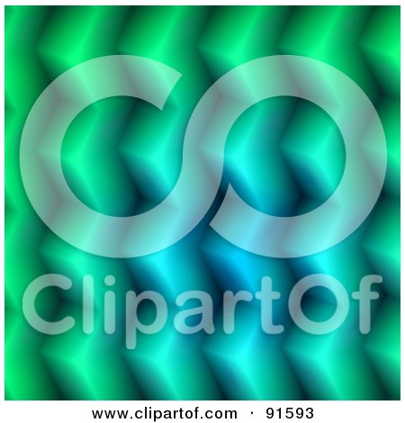 Royalty-Free (RF) Clipart Illustration of a Green And Blue 3d Jagged Row Texture Background by Arena Creative