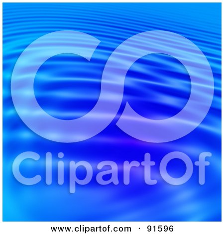 Royalty-Free (RF) Clipart Illustration of a Rippling Surface Of Blue Water by Arena Creative