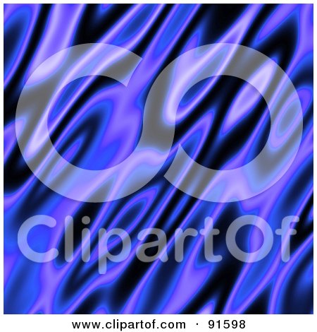 Royalty-Free (RF) Clipart Illustration of a Black And Blue Flame Background by Arena Creative