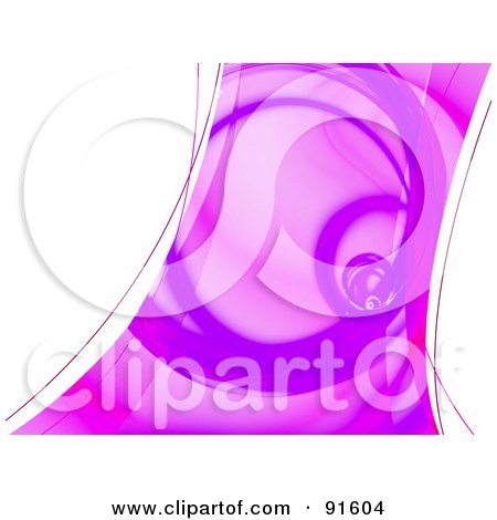 Royalty-Free (RF) Clipart Illustration of a Purple And White Fractal Spiral Background by Arena Creative