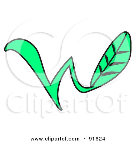 Royalty-Free (RF) Clipart Illustration of a Green Leaf Logo Design On White by Arena Creative